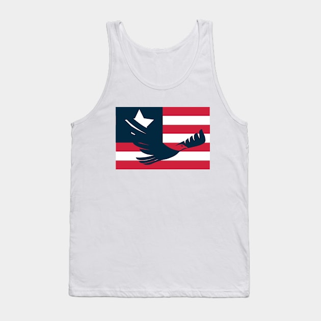 American Eagle with Minimal Flag 🦅 Tank Top by parazitgoodz